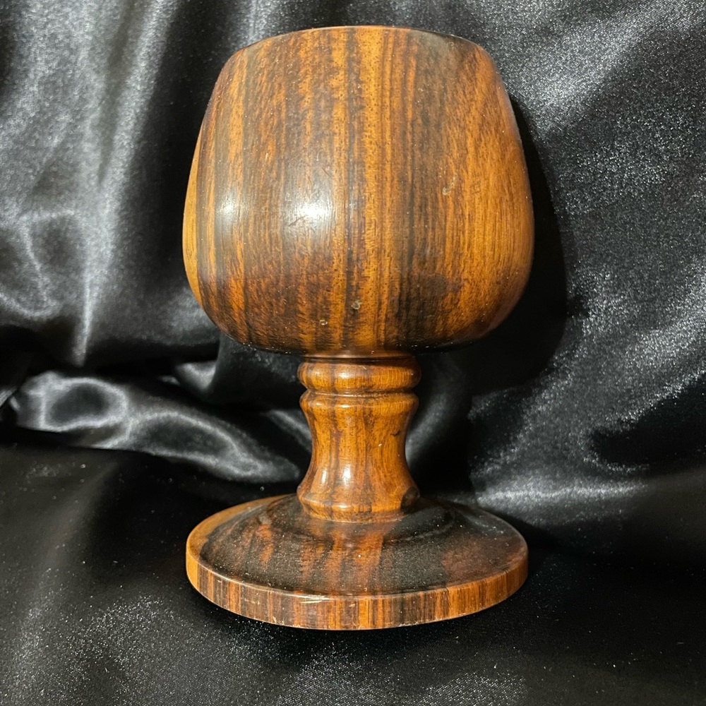 Wooden handmade goblet